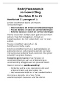 Samenvatting Bedrijfseconomie 5 Havo Hfd 31 tm 35