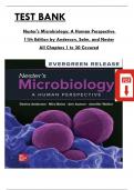 Test Bank For Nester's Microbiology: A Human Perspective: 2024 Release 11th Edition by (Anderson/ Salm/ Nester), All 30 Chapters Covered, Verified Latest Edition