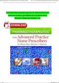 Test Bank Pharmacotherapeutics for Advanced Practice Nurse Prescribers 4th Edition Fourth Edition by Teri Moser Woo, Marylou V Robinson Chapter 1-52 ISBN:9780803645813 Newest Edition 2025 Instant Pdf Download