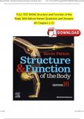 FULL TEST BANK Structure and Function of the Body 16th Edition Patton Questions and Answers, All Chapters 1-22 Complete 9780323655767 Newest Pdf Edition 2025 Instant Download