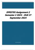 DPR3705 Assignment 2 Semester 2 2024 - DUE 27 September 2024