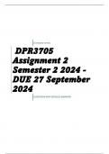 DPR3705 Assignment 2 Semester 2 2024 - DUE 27 September 2024