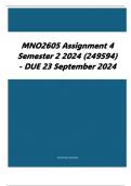 MNO2605 Assignment 4 Semester 2 2024 (249594) - DUE 23 September 2024