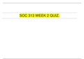 SOC 313 Week 2 Quiz.| GRADED A