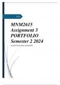 MNM2615 Assignment 3 PORTFOLIO Semester 2 2024