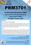 PRM3701 Assignment 6 (COMPLETE ANSWERS) Semester 2 2024 (705306) - DUE 1 October 2024