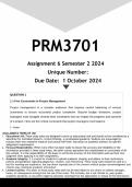 PRM3701 Assignment 6 (ANSWERS) Semester 2 2024 - DISTINCTION GUARANTEED