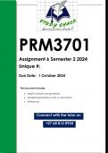 PRM3701 Assignment 6 (QUALITY ANSWERS) Semester 2 2024