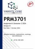 PRM3701 Assignment 6 (DETAILED ANSWERS) Semester 2 2024 - DISTINCTION GUARANTEED