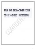 Exam (elaborations) NSG 505