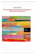 TEST BANK- Advanced Health Assessment & Clinical Diagnosis in Primary Care (7th Edition,2024) Joyce E. Dains|| WITH CORRECT ANSWERS||ALL CHAPTERS