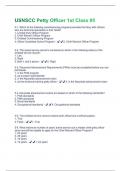 USNSCC Petty Officer 1st Class #5 Questions With Answers Graded A+ Assured Success