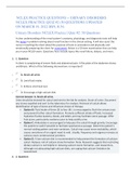 Exam (elaborations) NCLEX PRACTICE QUESTIONS » URINARY DISORDERS NCLEX PRACTICE QUIZ #2 (50 QUESTIONS UPDATED ON MARCH 19, 2022 BSN, R.N)