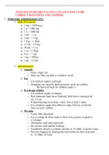 NURS 1025 FUNDAMENTAL FINAL EXAM STUDY GUIDE CORRECT QUESTIONS AND ANSWERS