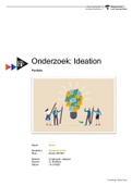 Verslag Onderzoek Ideation | 1e jaar | HvA