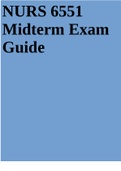 NURS 6551 Midterm Exam Guide