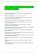 Fiber optic Test Questions with All Correct Answers 