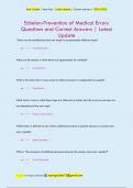 Echelon-Prevention of Medical Errors Questions and Correct Answers | Latest  Update