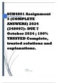 SCH4801 Assignment 3 (COMPLETE ANSWERS) 2024 (248097)- DUE 7 October 2024 ; 100% TRUSTED Complete, trusted solutions and explanations. 