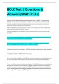 BOLC Test 1 Questions & Answers(GRADED A+)