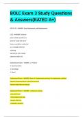 BOLC Exam 3 Study Questions & Answers(RATED A+)