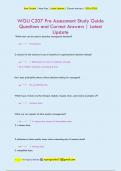 WGU C207 Pre Assessment Study Guide Questions and Correct Answers | Latest  Update