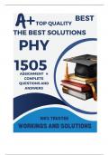 PHY1505 Assignment 4 (COMPLETE ANSWERS) 2024