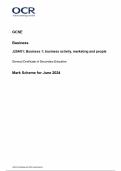 OCR GCSE Business Paper 1&2 QP And Marking Scheme 2024