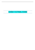 CHEM115 FINAL EXAM | VERIFIED SOLUTION