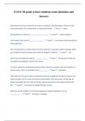 LUOA 7th grade science midterm exam Questions and Answers  