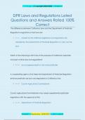 DPR Laws and Regulations Latest  Questions and Answers Rated 100%  Correct