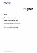 OCR GCSE Chemistry A Gateway Science J248/04: Paper 4 (Higher Tier) General Certificate of Secondary Education Mark Scheme for June 2024