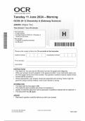 OCR GCSE (9–1) Chemistry A (Gateway Science) J248/04 Question Paper 4 Higher Tier 2024