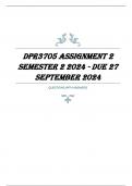 DPR3705 Assignment 2 Semester 2 2024 - DUE 27 September 2024