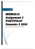 MNM2615 Assignment 3 PORTFOLIO Semester 2 2024