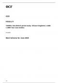 ocr A Level History A (Y209-01) Mark Scheme June 2024.