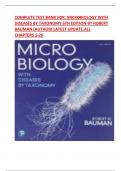 TEST BANK FOR: MICROBIOLOGY WITH DISEASES BY TAXONOMY 6TH EDITION 