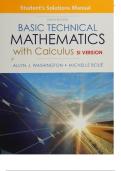 Complete Student Solutions Manual for Basic Technical Mathematics with Calculus, SI Version (10th Edition).