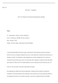 Week 4 Assignment.docx (2)  BUS 119  Week Four €“ Assignment  BUS 119: Principles of Personal & Organizational Leadership  Memo  To:  Ellen Mackey, Womans Caucus Chairperson From: Yvette Roque, AFSCME Executive Secretary Date:  October 4, 2020  Subject:  