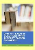 OFM FFII EXAM 66 QUESTIONS WITH ALREADY PASSED ANSWERS!!