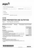 AQA GCSE FOOD PREPARATION AND NUTRITION PAPER 1 QUESTION PAPER 2024 (8585/W)