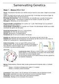 Samenvatting genetica, leraar biologie, HvA