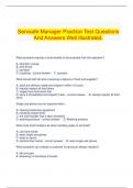 Servsafe Manager Practice Test Questions And Answers Well Illustrated.