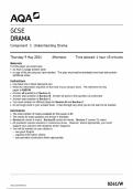 AQA GCSE DRAMA Component 1 Understanding Drama 8261 W QP Drama G 9May24