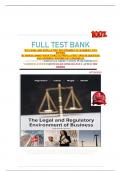 TEST BANK FOR The Legal and Regulatory Environment of Business 19th Edition by Marisa Anne Pagnattaro (Author) latest update | complete solution | Grade A+.