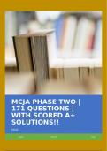 MCJA PHASE TWO | 171 QUESTIONS | WITH SCORED A+ SOLUTIONS!!