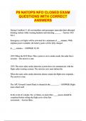 P8 NATOPS NFO CLOSED EXAM QUESTIONS WITH CORRECT ANSWERS