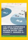 CAE GOLD EXPERIENCE UNIT 1 VOCABULARY REVIEW RATED 100% CORRECT, GRADED A+