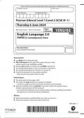 EDEXCEL GCSE English Language  1en2 02 question paper may-june 2024