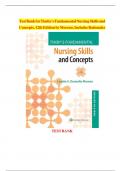 Test Bank for Timby's Fundamental Nursing Skills and Concepts, 12th Edition by Loretta A Donnelly-Moreno, All Chapters 1 - 38, Verified Newest Version